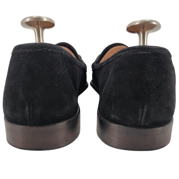 Vintage Bragano Cole Haan Italy Men 8.5W Black Suede Horsebit Loafers Dress Shoe - Picture 6 of 11